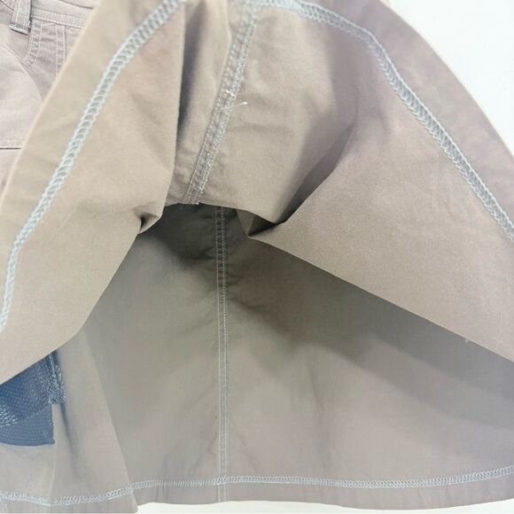 Kuhl Brown Khaki Cotton Blend A Line Performance Wear Multi Pocket Mini Skirt - Picture 13 of 15